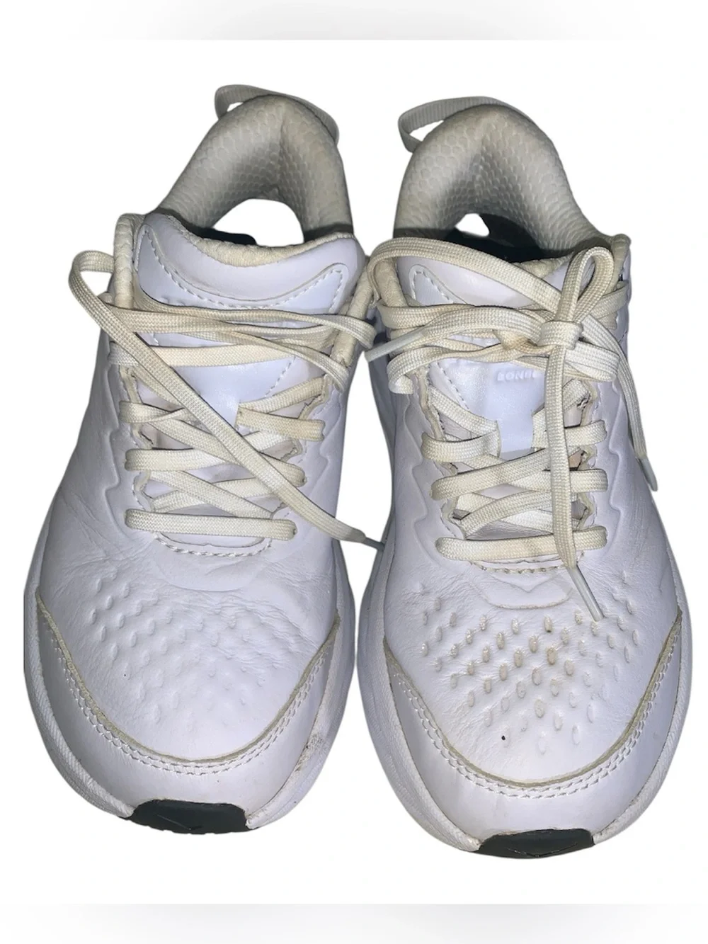 Women’s HOKA White Leather running/work shoes size 7